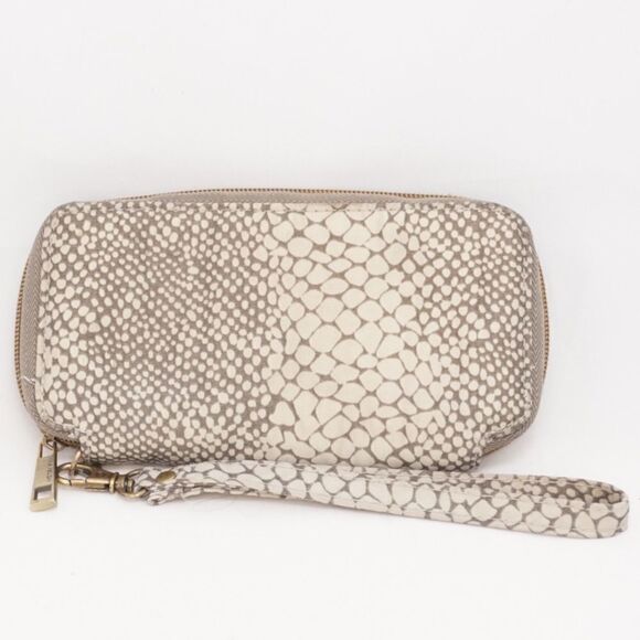 Travelon Tan/Gray Wallet with Wrist Strap - Picture 4 of 10